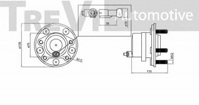 TREVI AUTOMOTIVE wb2282 -  Комплект подшипника ступицы колеса